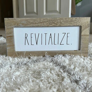 Rae Dunn revitalize sign wooden inspirational sign